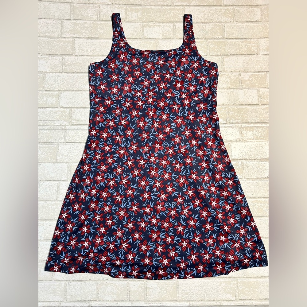 Columbia Red and Blue Floral Top